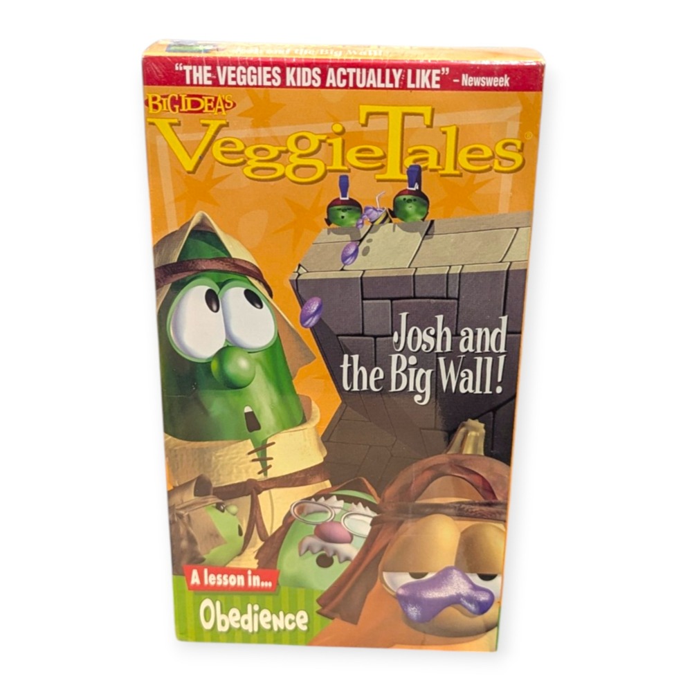 VeggieTales Josh and the Big Wall‎ VHS New Sealed Big Idea Kids Bible Stories